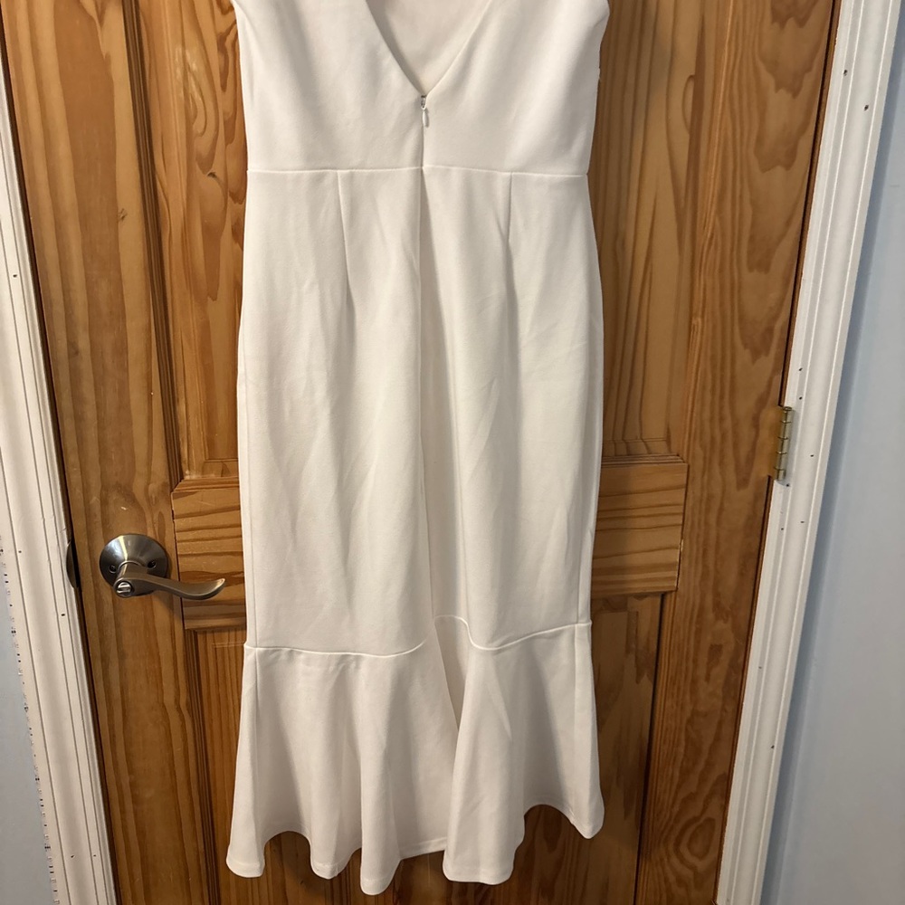 Lulu’s Elegant White Sleeveless Dress - Size L - Picture 5 of 10